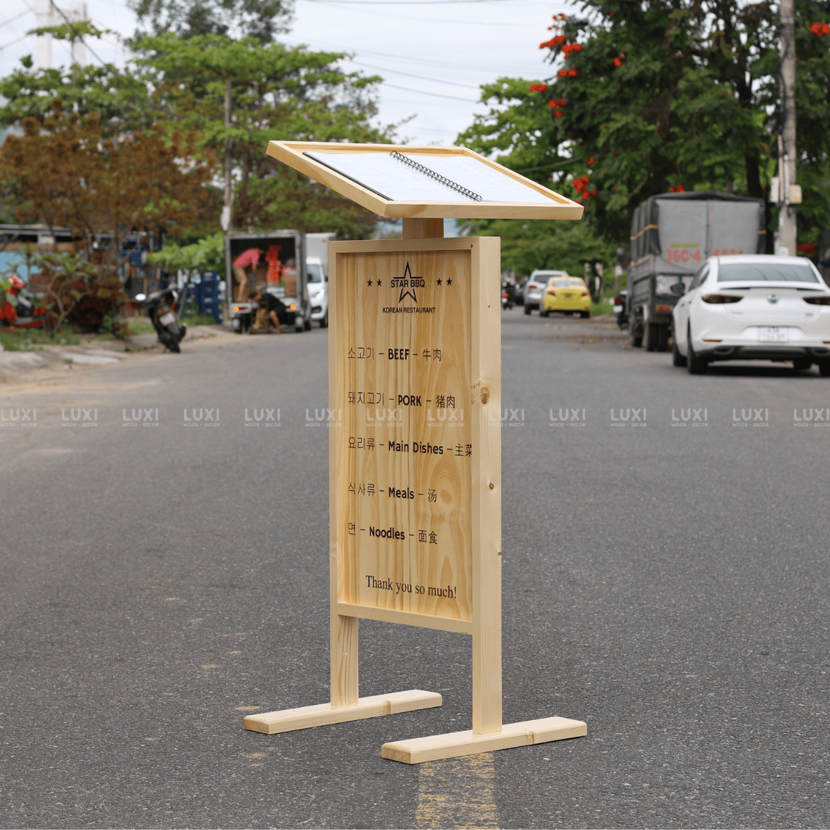 STANDEE MENU DỰNG NGOÀI TRỜI 2 TRONG 1 - LUXI DECOR