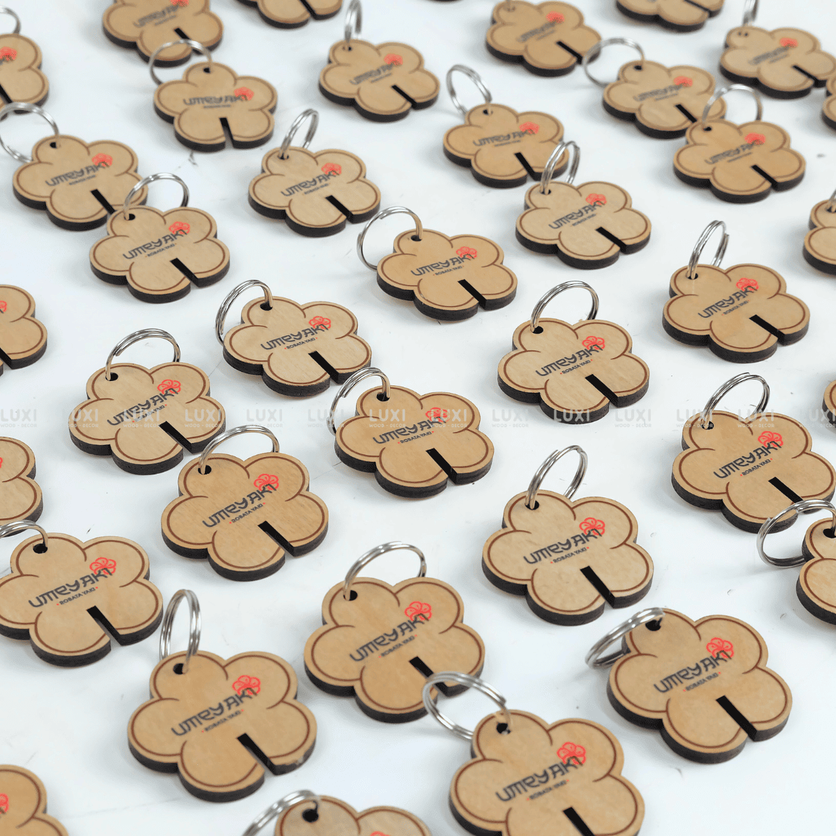 MÓC KHÓA GỖ BÔNG HOA - LUXI DECOR