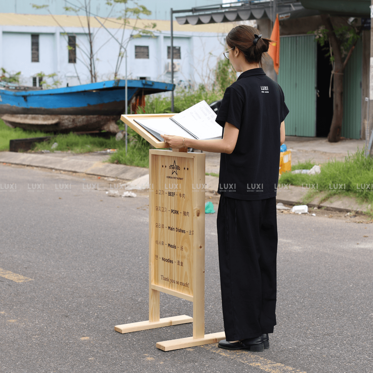 STANDEE MENU DỰNG NGOÀI TRỜI 2 TRONG 1 - LUXI DECOR