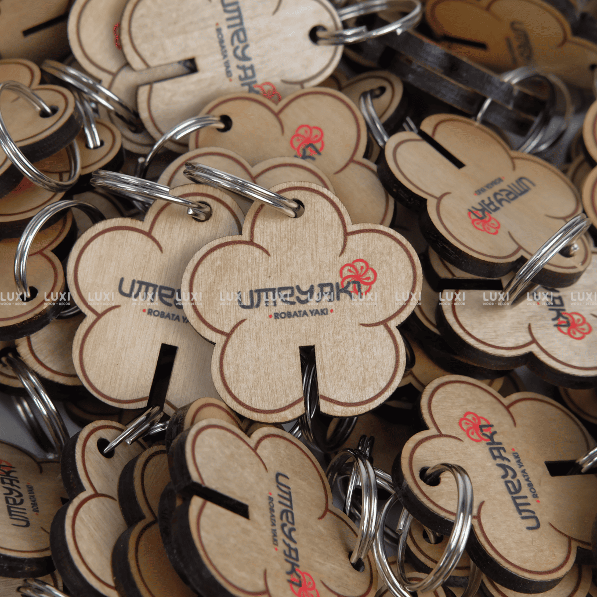 MÓC KHÓA GỖ BÔNG HOA - LUXI DECOR