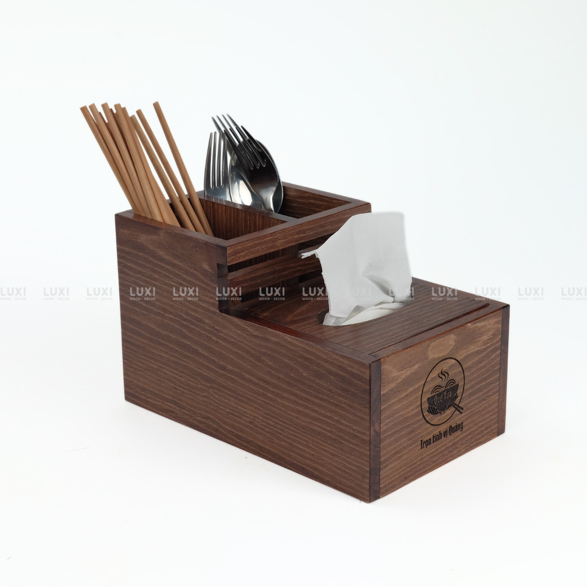 HỘP ĐỰNG ĐŨA ĐA NĂNG TÍCH HỢP HỘP GIẤY - LUXI DECOR