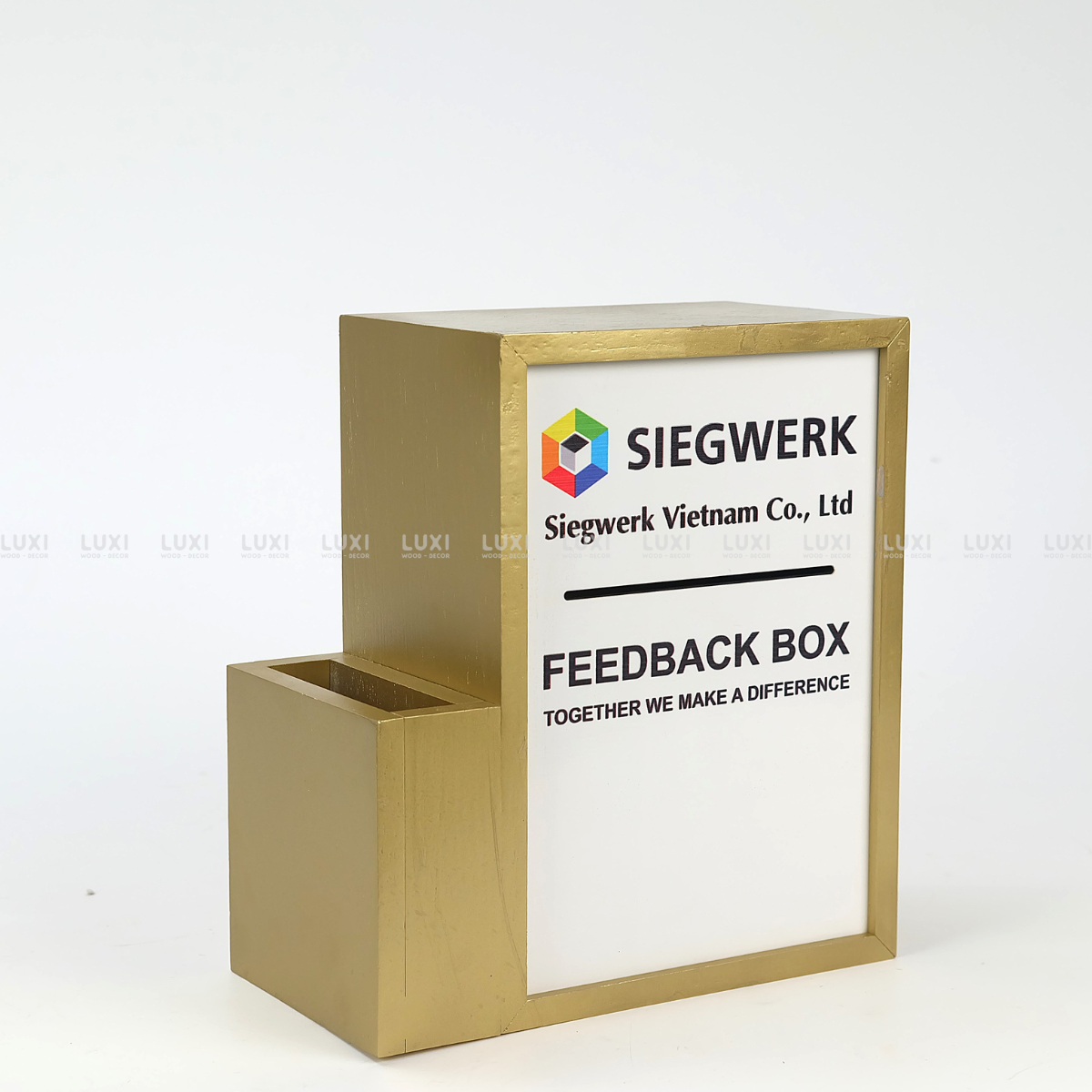 Hộp Thư Góp Ý - Có Hộc - Có Khóa - Sơn Tĩnh Điện Màu Yêu Cầu - Luxi Decor
