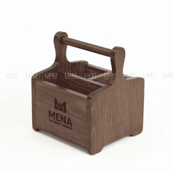 KHAY GỖ ĐỰNG GIA VỊ [FREE KHẮC LOGO] - LUXI DECOR