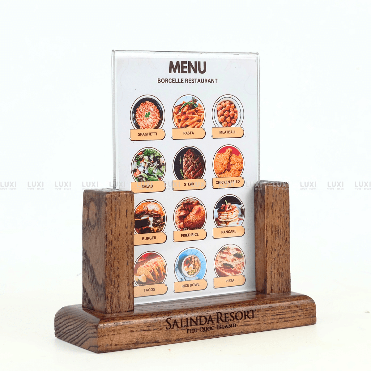 MENU MICA CHỮ U - LUXI DECOR