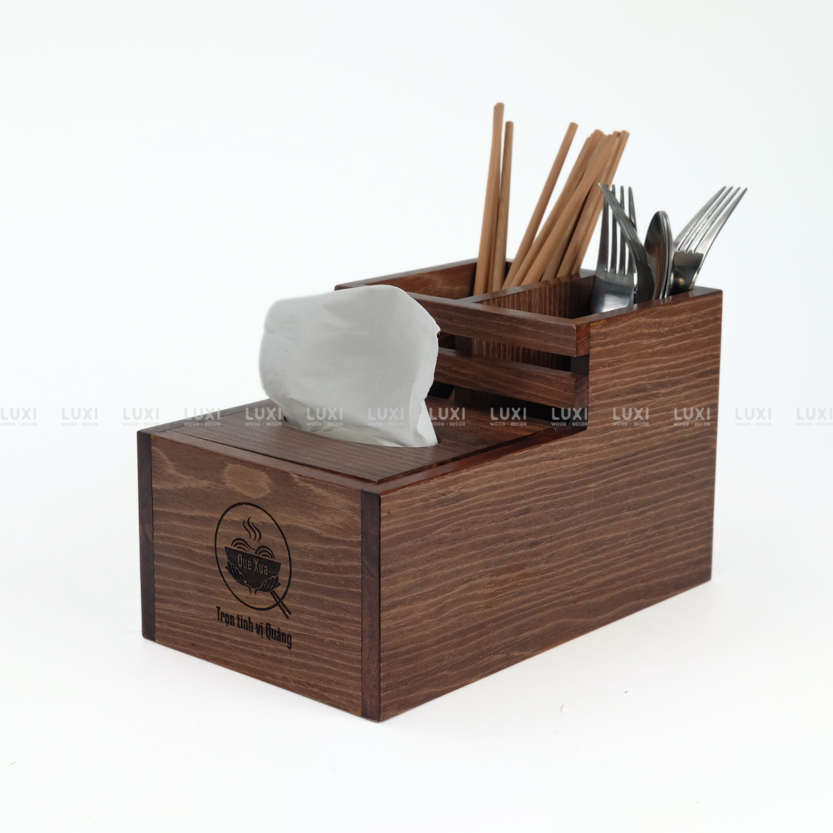 HỘP ĐỰNG ĐŨA ĐA NĂNG TÍCH HỢP HỘP GIẤY - LUXI DECOR