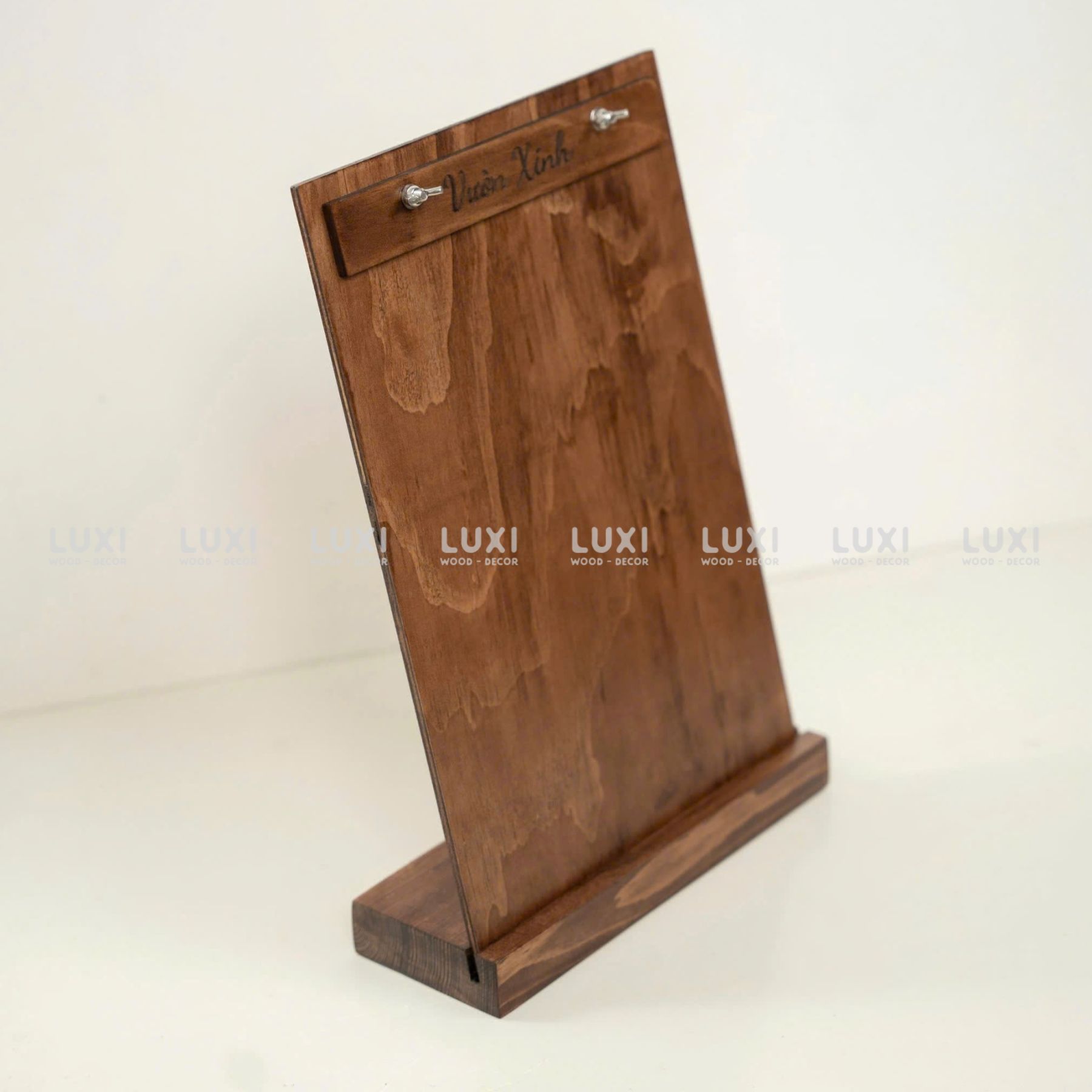 Menu Gỗ Kèm Đế Nhiều Kích Thước, Free Khắc Logo - Luxi Decor