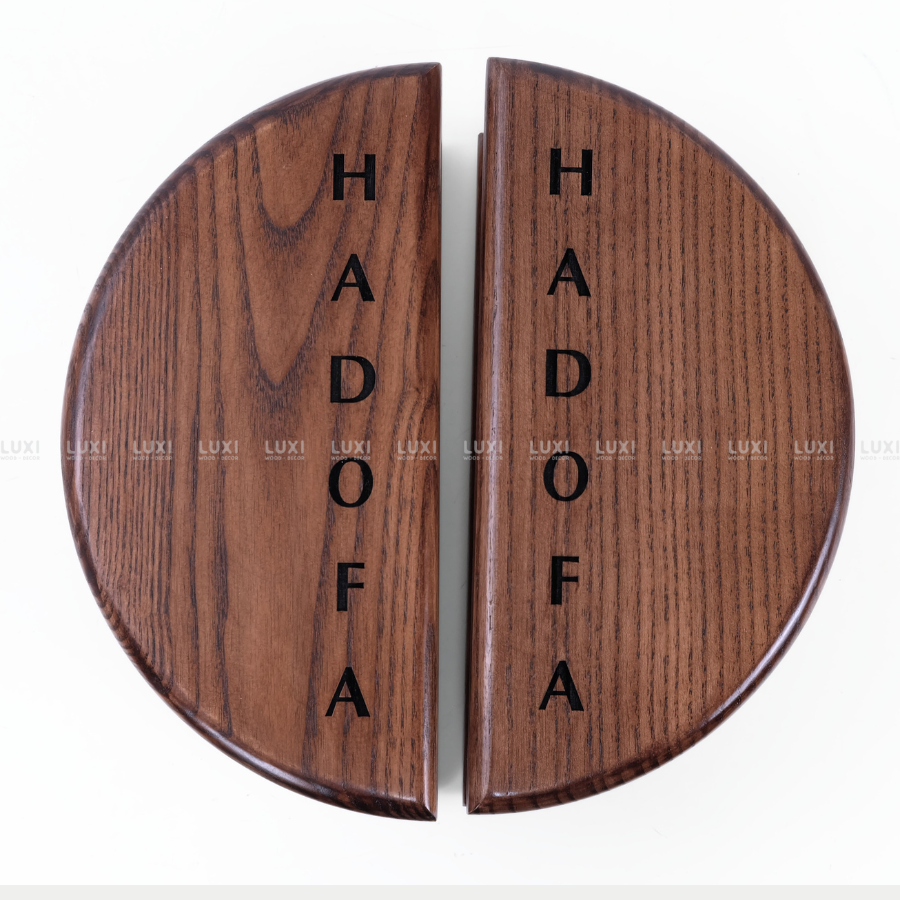 TAY NẮM CỬA HÌNH BÁN NGUYỆT GỖ SỒI TỰ NHIÊN GIÁ RẺ TẠI XƯỞNG - LUXI DECOR