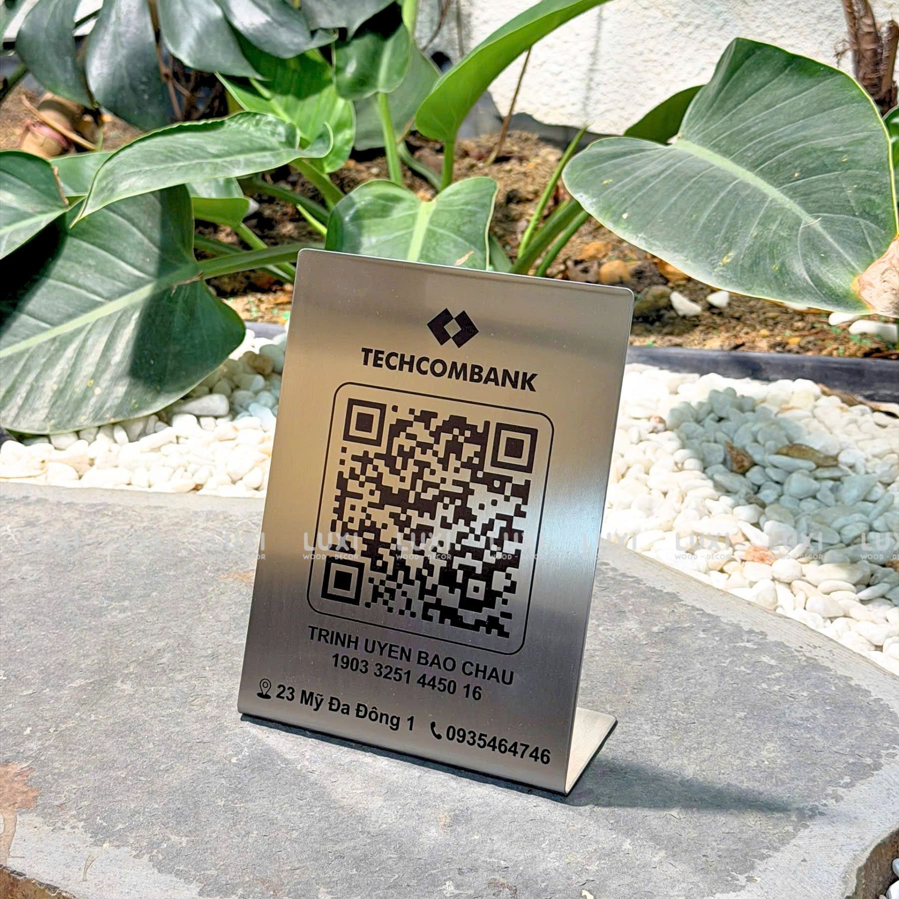 Bảng INOX In Mã QR