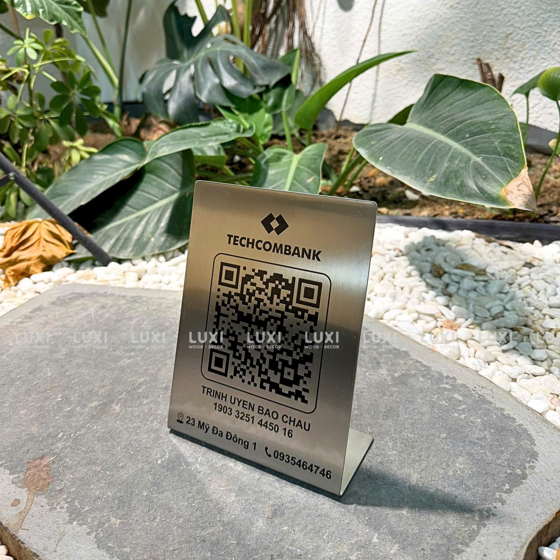 Bảng INOX In Mã QR