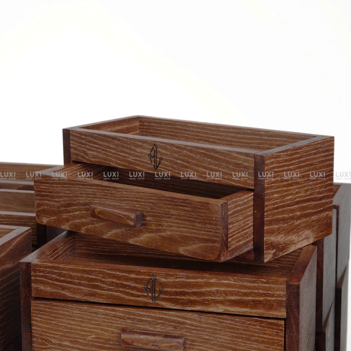 HỘP ĐŨA ĐA NĂNG 2 NGĂN KÉO - LUXI DECOR
