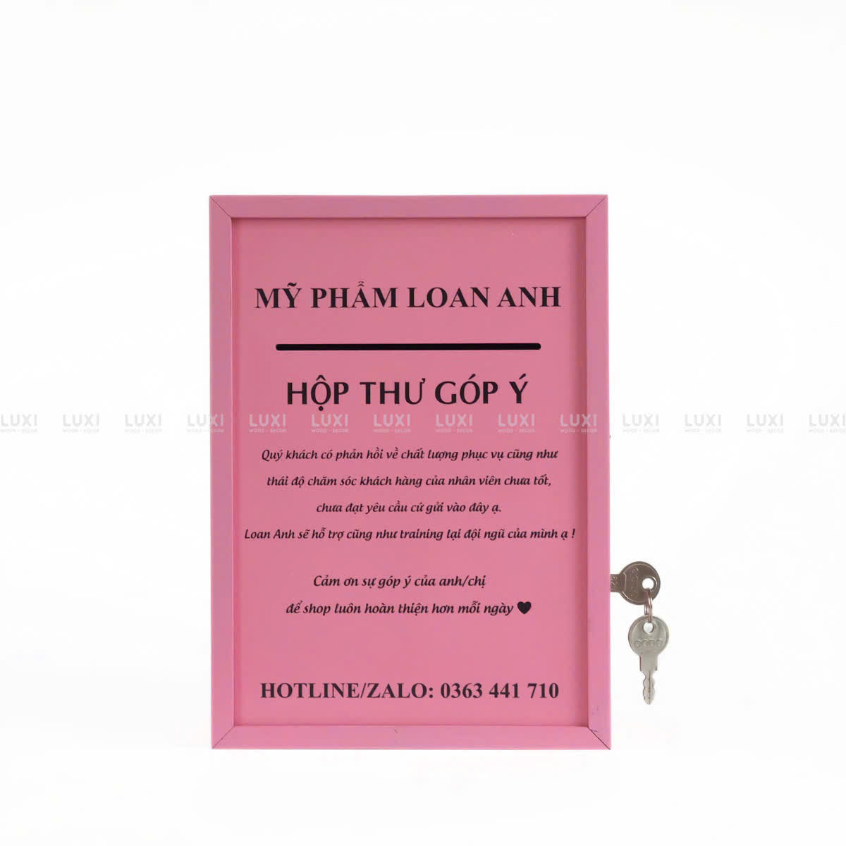 THÙNG THƯ - HỘP THƯ GÓP Ý CÓ KHÓA - LUXI DECOR