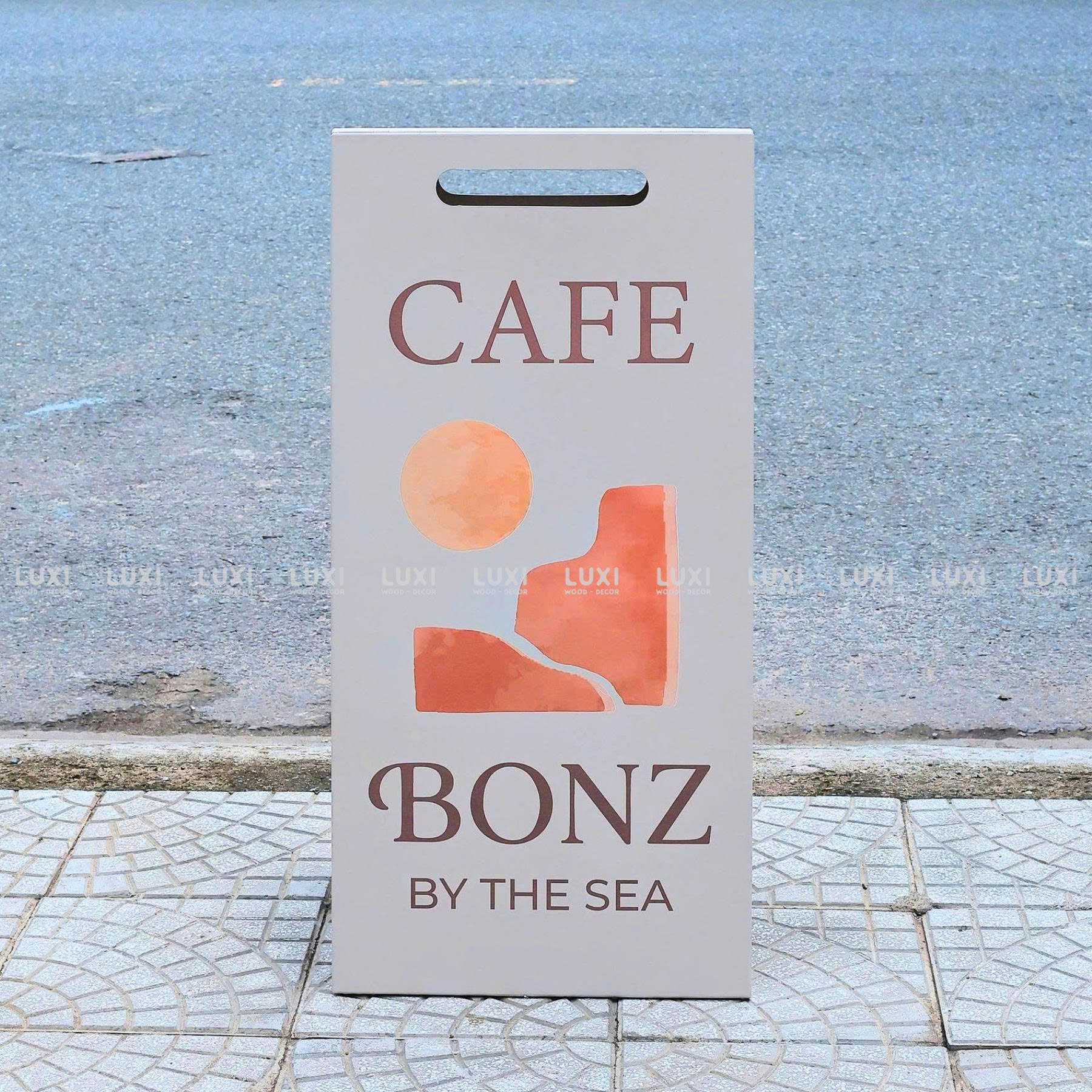 STANDEE SẮT CHỮ A GẬP DECOR NHÀ HÀNG, QUÁN CÀ PHÊ - LUXI DECOR