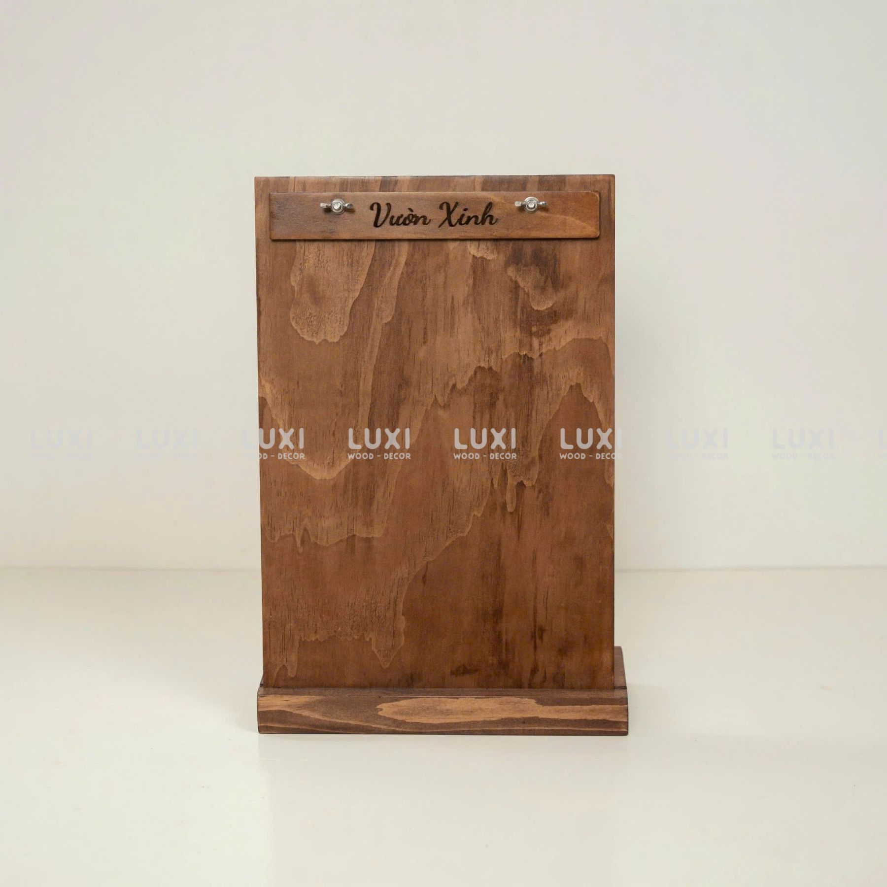 Menu Gỗ Kèm Đế Nhiều Kích Thước, Free Khắc Logo - Luxi Decor