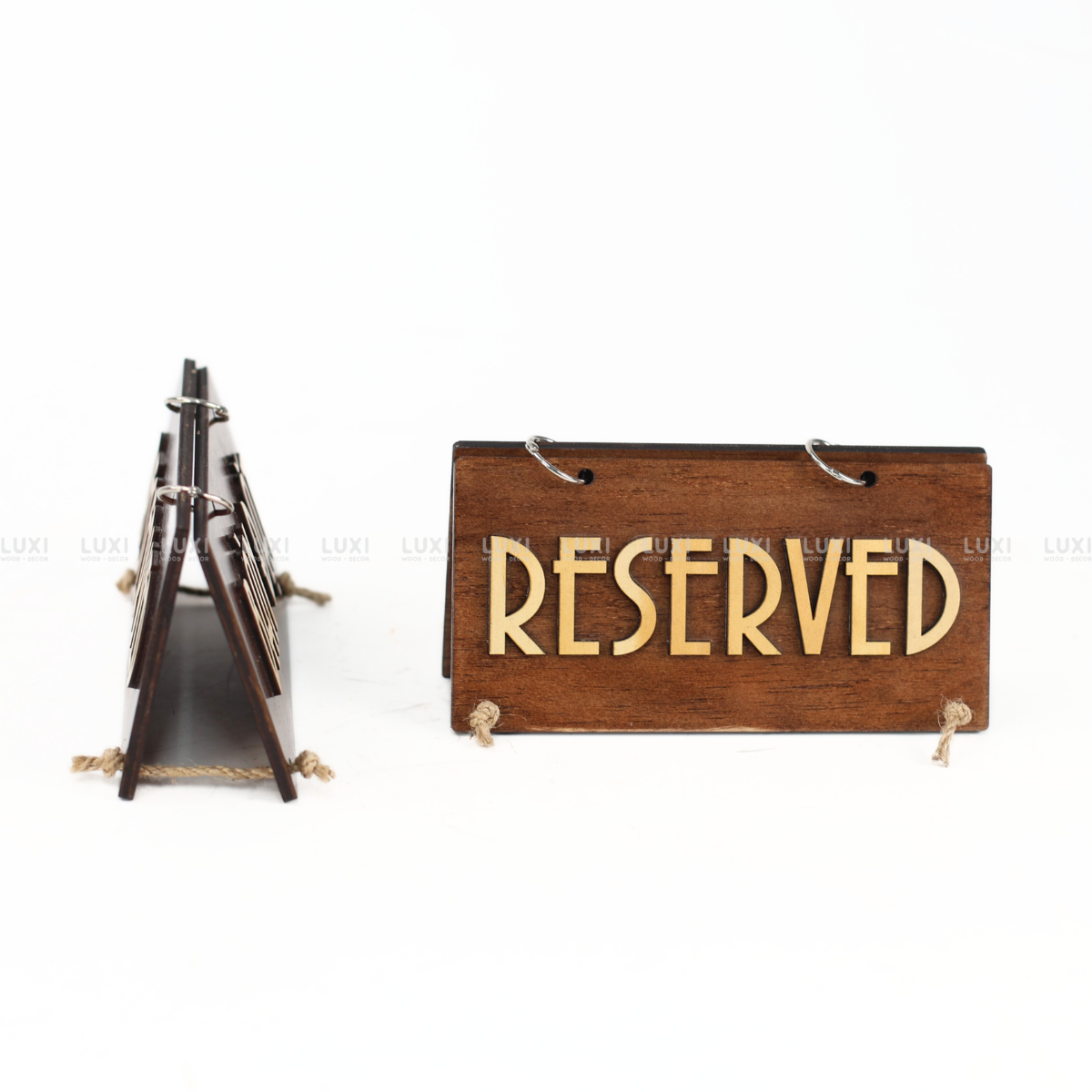 BẢNG GỖ 2 MẶT '' ĐÃ ĐẶT BÀN - RESERVED'' - LUXI DECOR