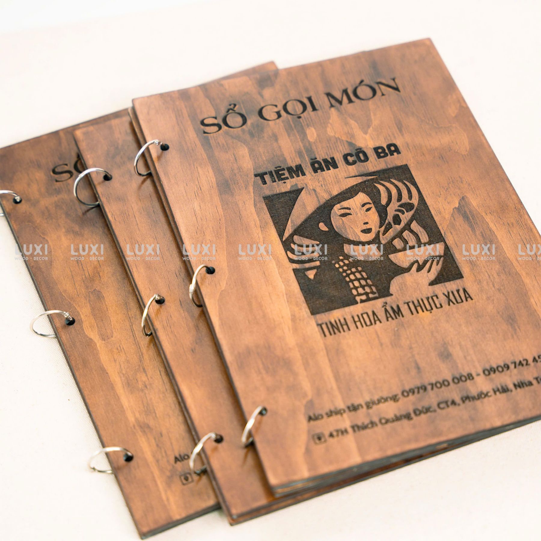COMBO 3 QUYỂN MENU KHOEN TRÒN, MENU NHÀ HÀNG, CAFE - LUXI DECOR