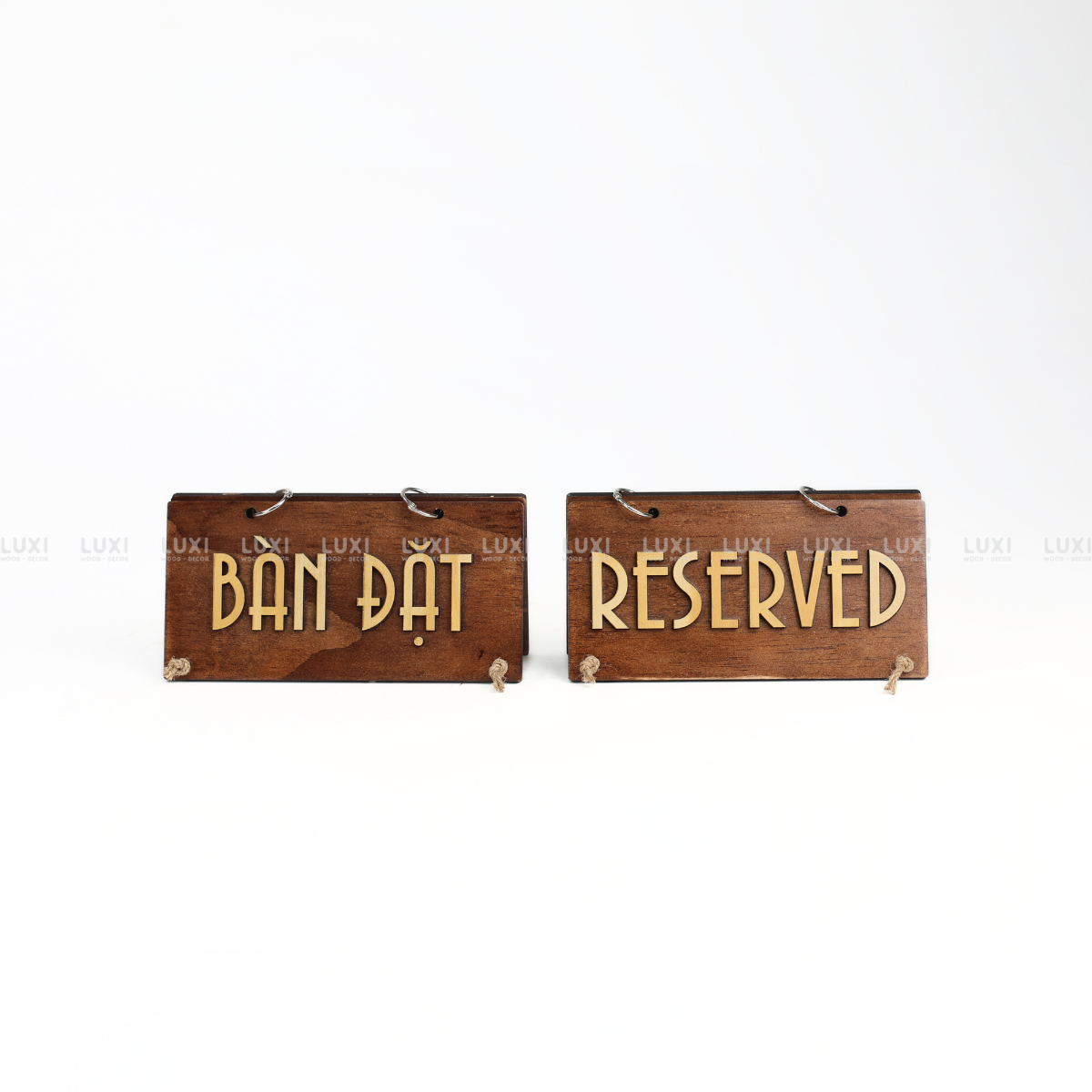 BẢNG GỖ 2 MẶT '' ĐÃ ĐẶT BÀN - RESERVED'' - LUXI DECOR