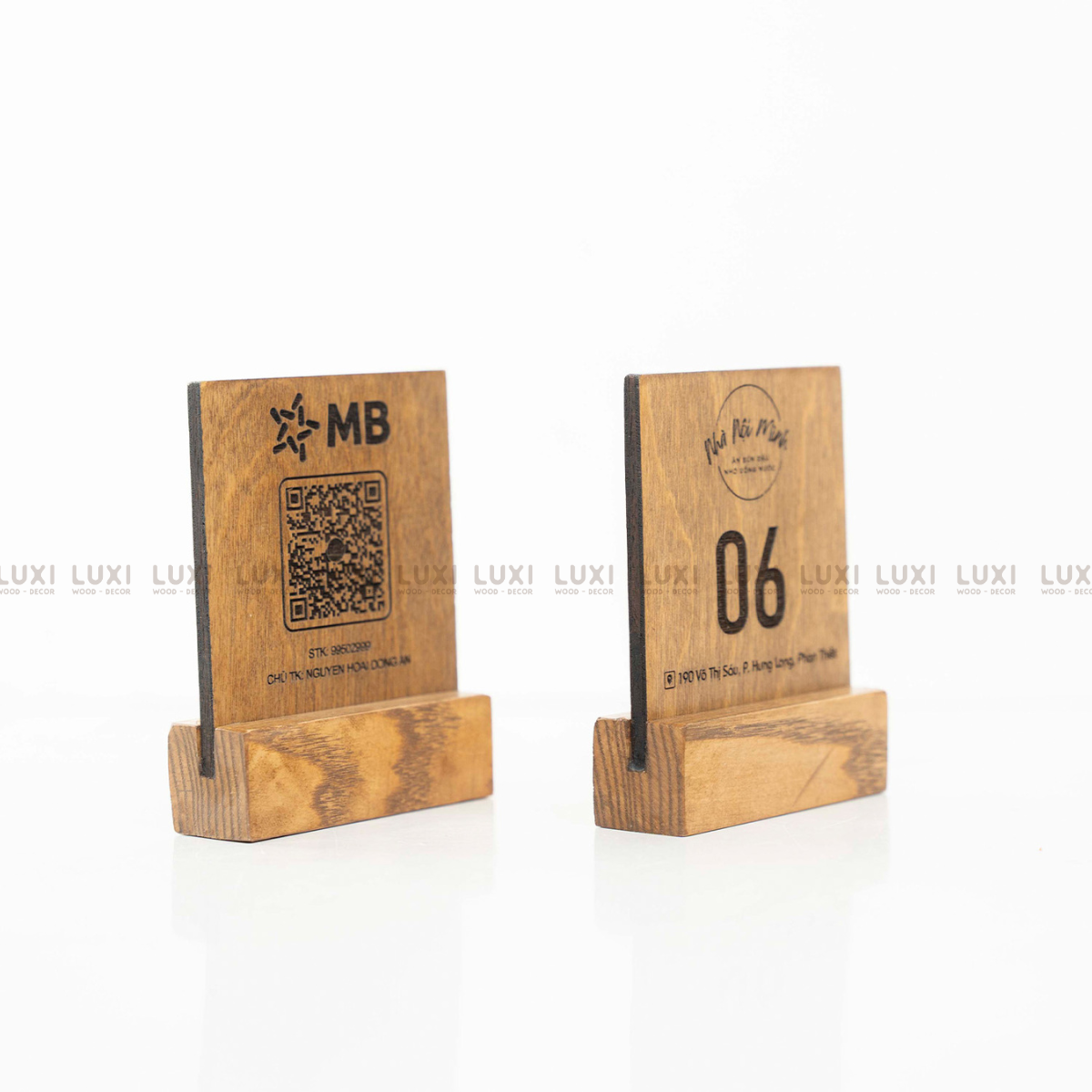 THẺ BÀN GỖ PHONG CÁCH CỔ ĐIỂN, RẺ ĐẸP, SANG TRỌNG - LUXI DECOR