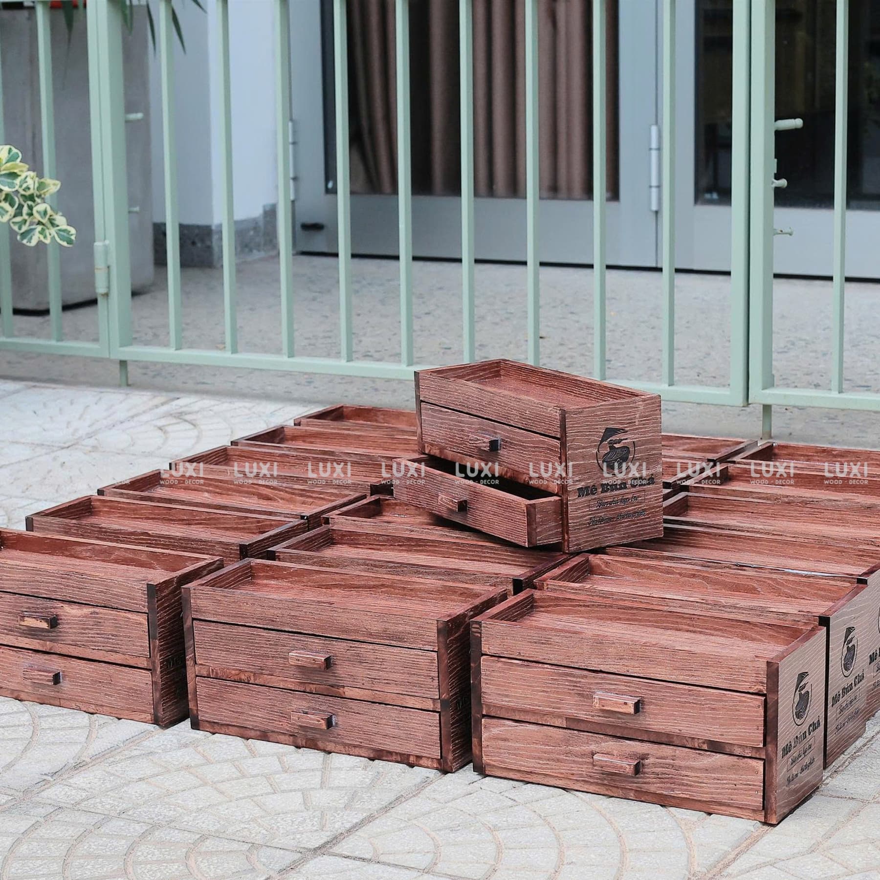 HỘP ĐŨA ĐA NĂNG 2 NGĂN KÉO - LUXI DECOR