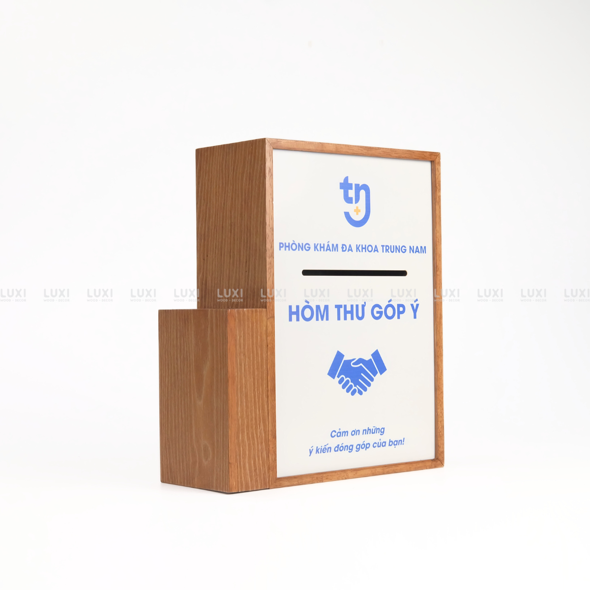 HỘP THƯ GÓP Ý CÓ NGĂN ĐỂ GIẤY VÀ BÚT TIỆN LỢI, MẪU ĐẸP, HOT NHẤT HIỆN NAY -  LUXI DECOR
