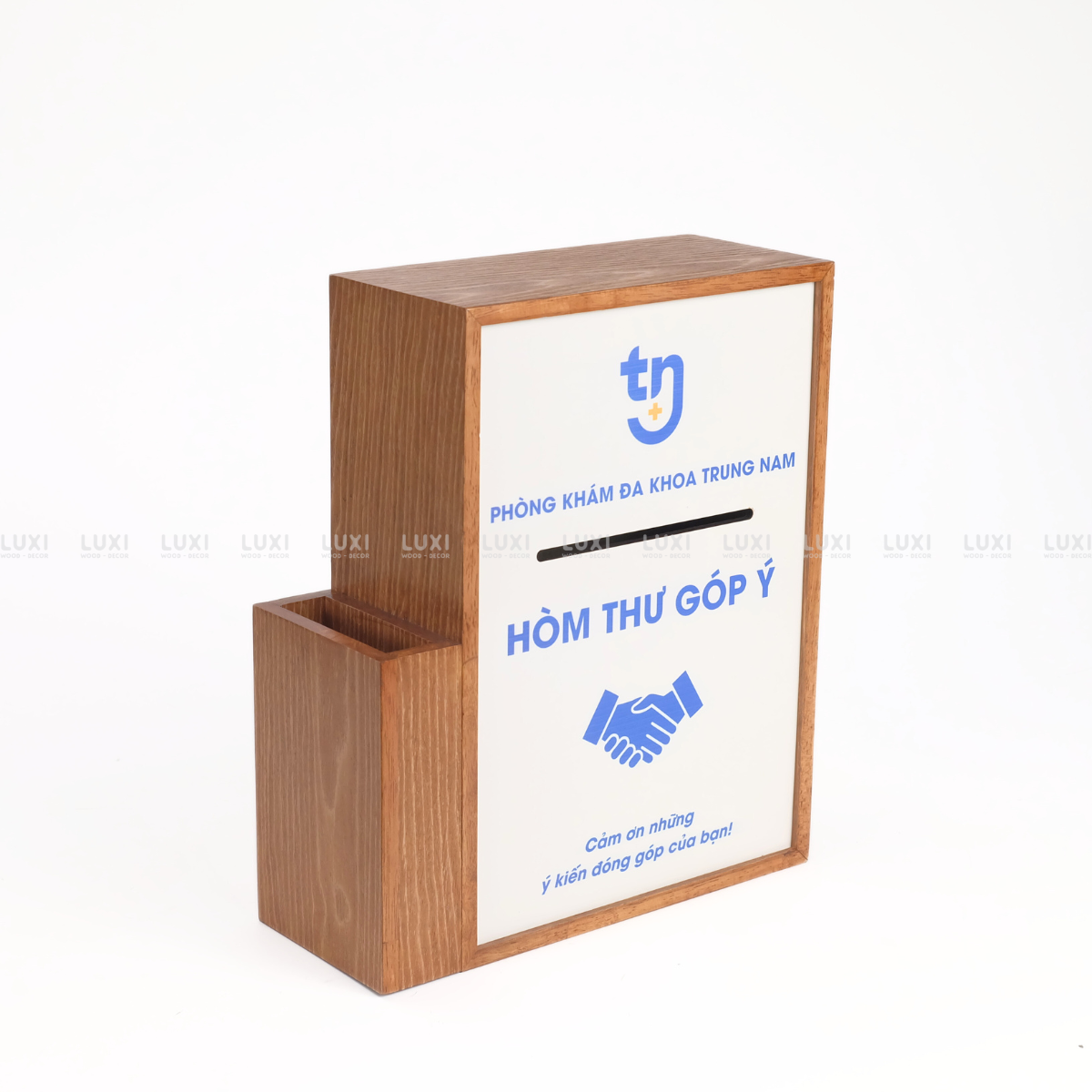 HỘP THƯ GÓP Ý CÓ NGĂN ĐỂ GIẤY VÀ BÚT TIỆN LỢI, MẪU ĐẸP, HOT NHẤT HIỆN NAY -  LUXI DECOR