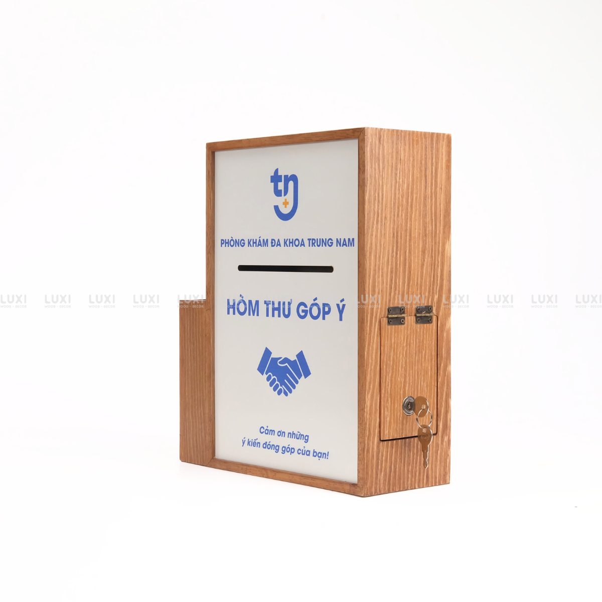 HỘP THƯ GÓP Ý CÓ NGĂN ĐỂ GIẤY VÀ BÚT TIỆN LỢI, MẪU ĐẸP, HOT NHẤT HIỆN NAY -  LUXI DECOR