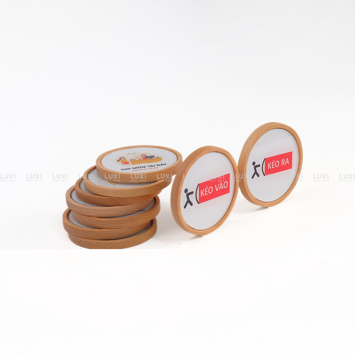 BẢNG GỖ ''KÉO VÀO - KÉO RA'' - LUXI DECOR