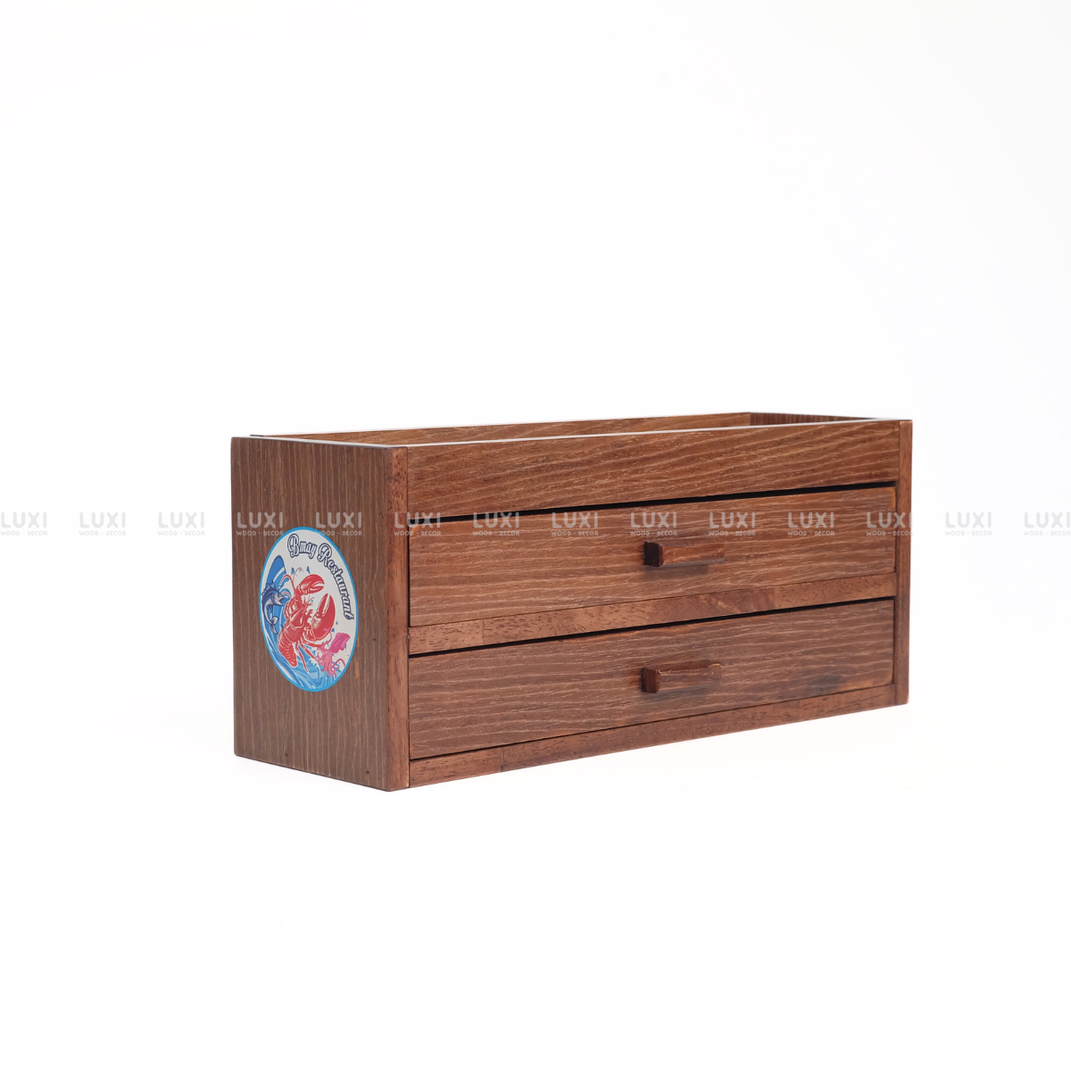 HỘP ĐŨA ĐA NĂNG 2 NGĂN KÉO - LUXI DECOR