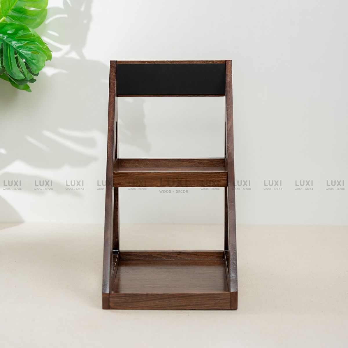 KỆ ĐỂ BÁNH, KẸO, TRÁI CÂY HAI TẦNG MINI BẰNG GỖ ĐƠN GIẢN SANG TRỌNG - LUXI DECOR