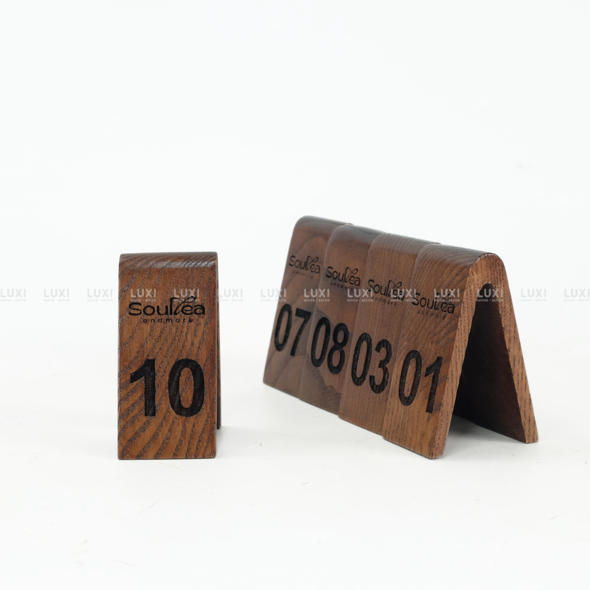 THẺ SỐ BÀN CHỮ V ÚP NGƯỢC 1 MẶT- LUXI DECOR