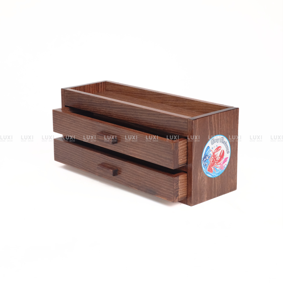 HỘP ĐŨA ĐA NĂNG 2 NGĂN KÉO - LUXI DECOR