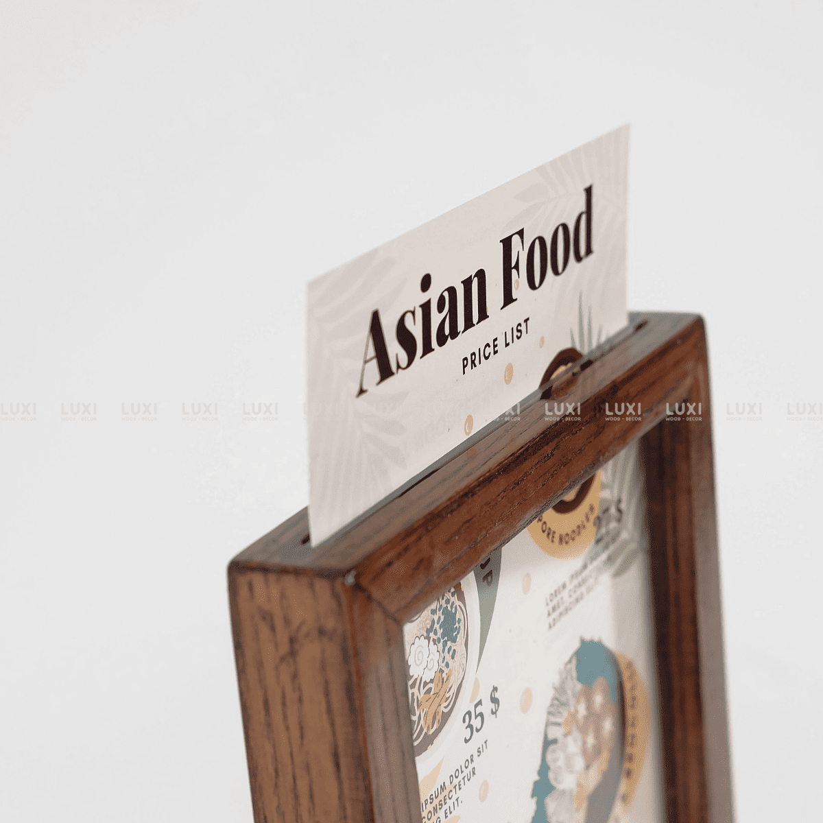 COMBO 3 MENU MICA KHUNG GỖ - LUXI DECOR