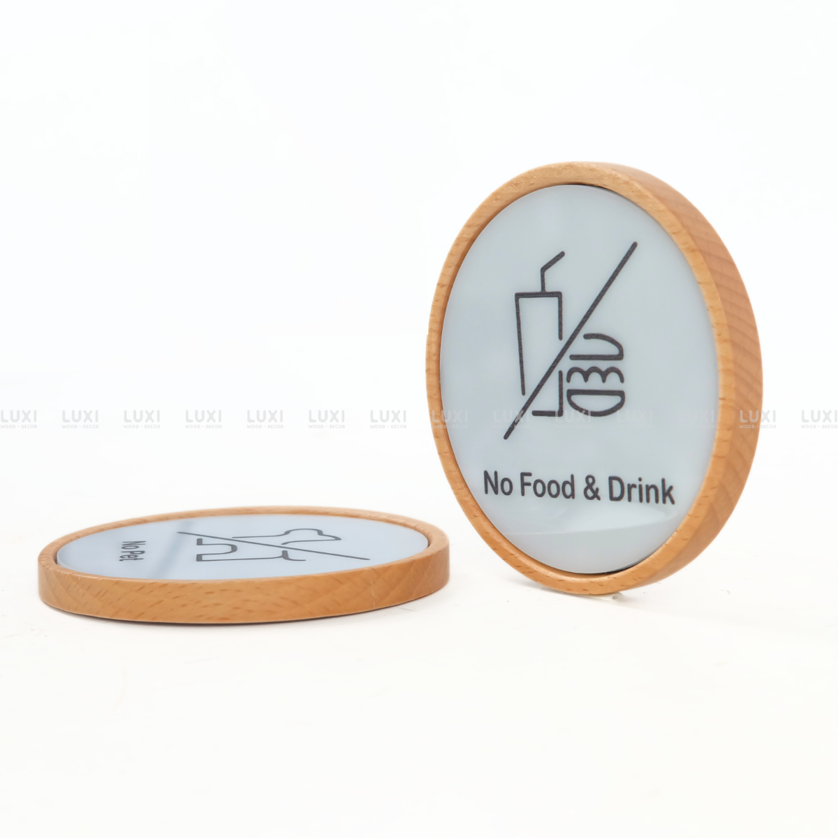 BẢNG GỖ "CẤM ĐEM THỨC ĂN" - LUXI DECOR