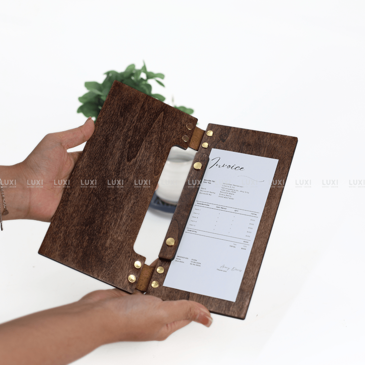 KẸP BILL QUAI DA - LUXI DECOR