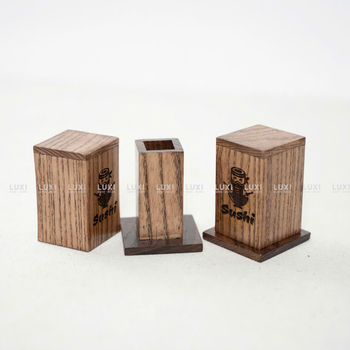 HỘP TĂM CÓ NẮP KHẮC LOGO THEO YÊU CẦU - LUXI DECOR