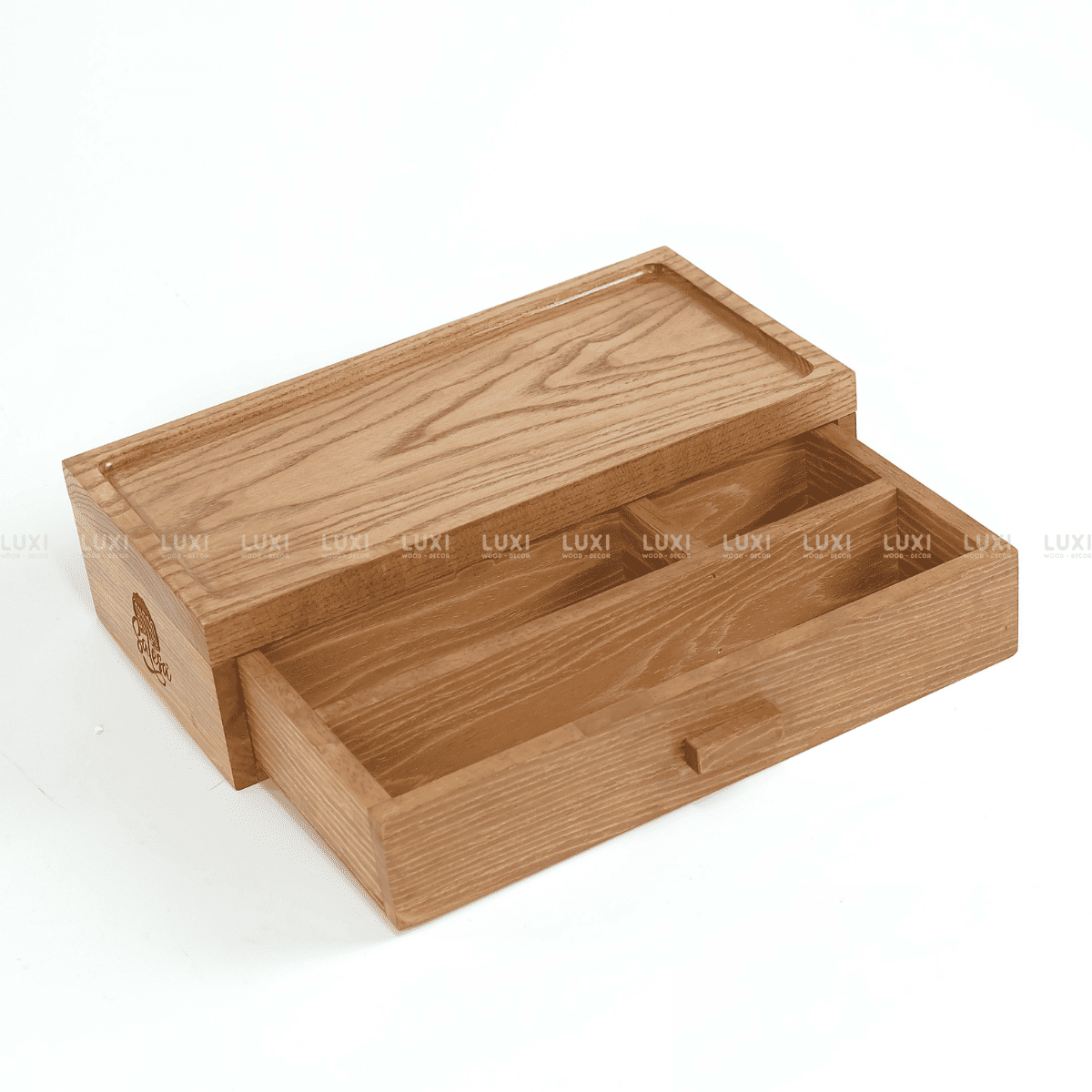 HỘP ĐỰNG ĐŨA ĐA NĂNG CHIA 3 NGĂN - LUXI DECOR