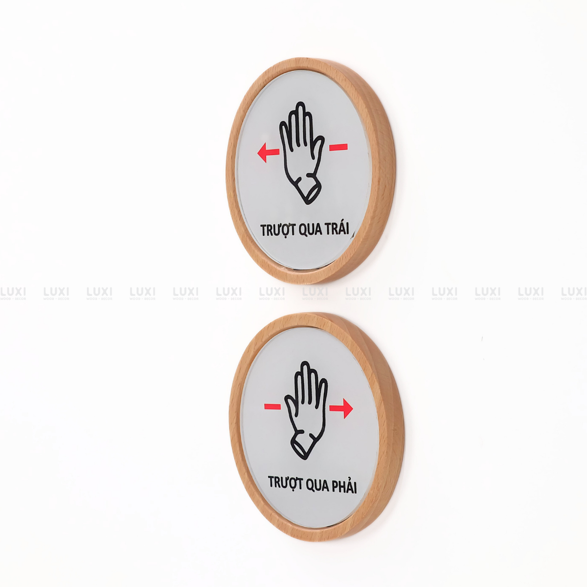 BẢNG GỖ ''KÉO VÀO - KÉO RA'' - LUXI DECOR