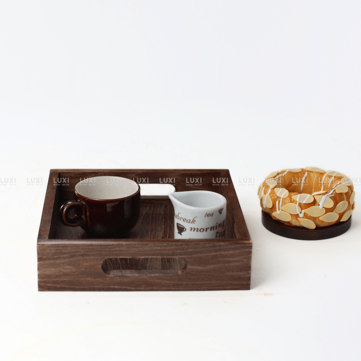 KHAY GỖ HÌNH VUÔNG - LUXI DECOR