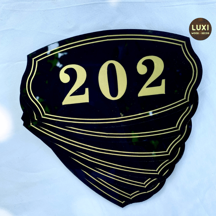 BẢNG, BIỂN SỐ PHÒNG KHÁCH SẠN, MẪU SANG TRỌNG, LỊCH SỰ – LUXI DECOR