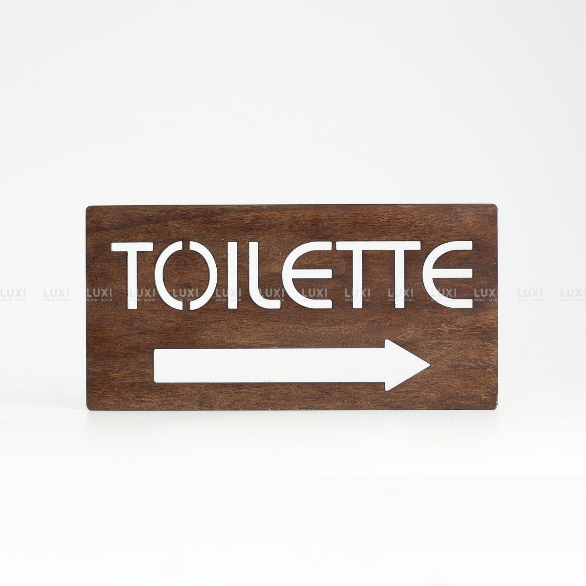 BẢNG GỖ TOILET MẶT 03 HƯỚNG TRÁI MÃ 01 - LUXI DECOR