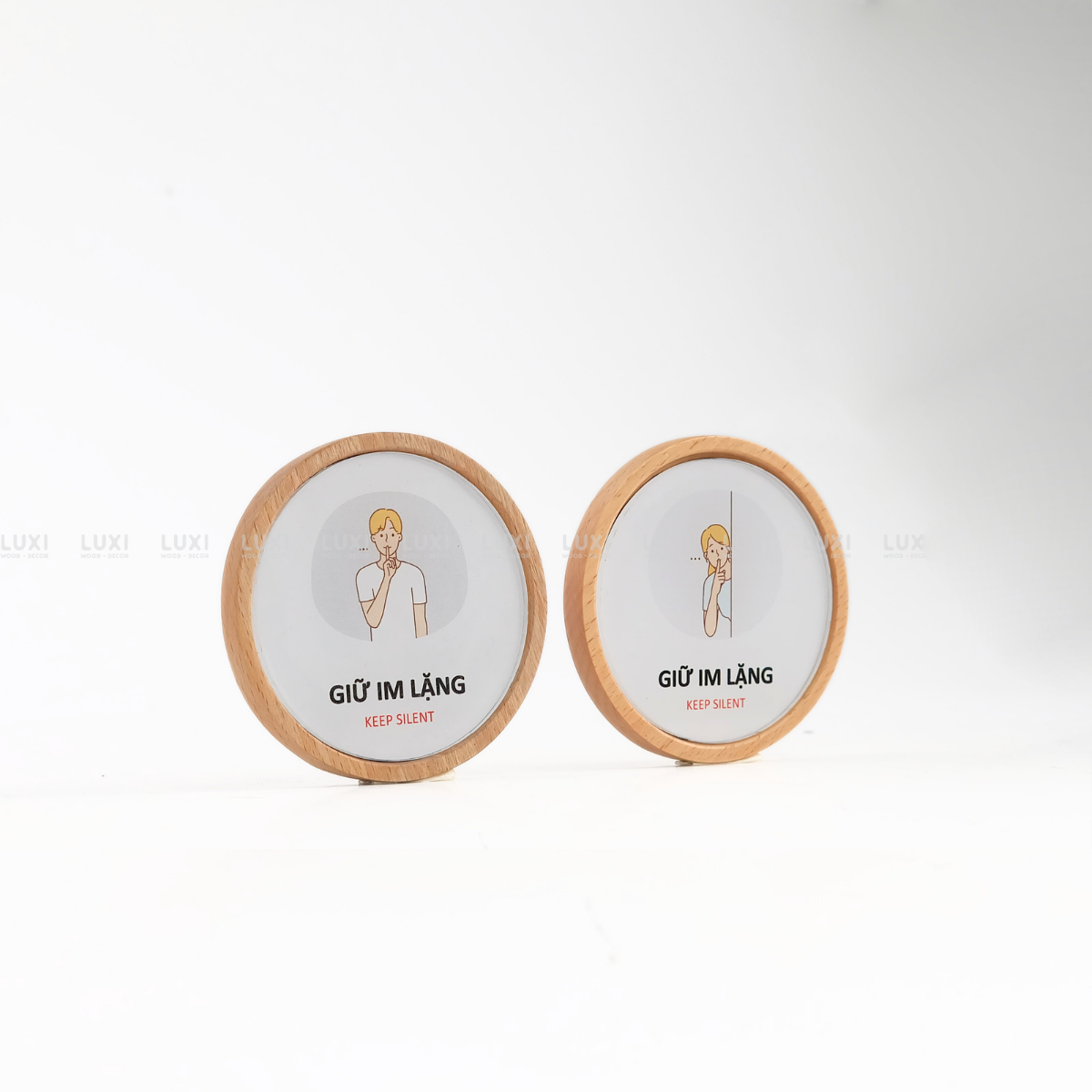 BẢNG GỖ ''GIỮ IM LẶNG" - LUXI DECOR