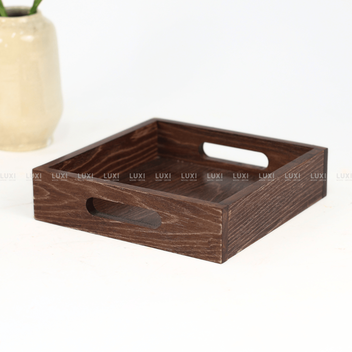 KHAY GỖ HÌNH VUÔNG - LUXI DECOR