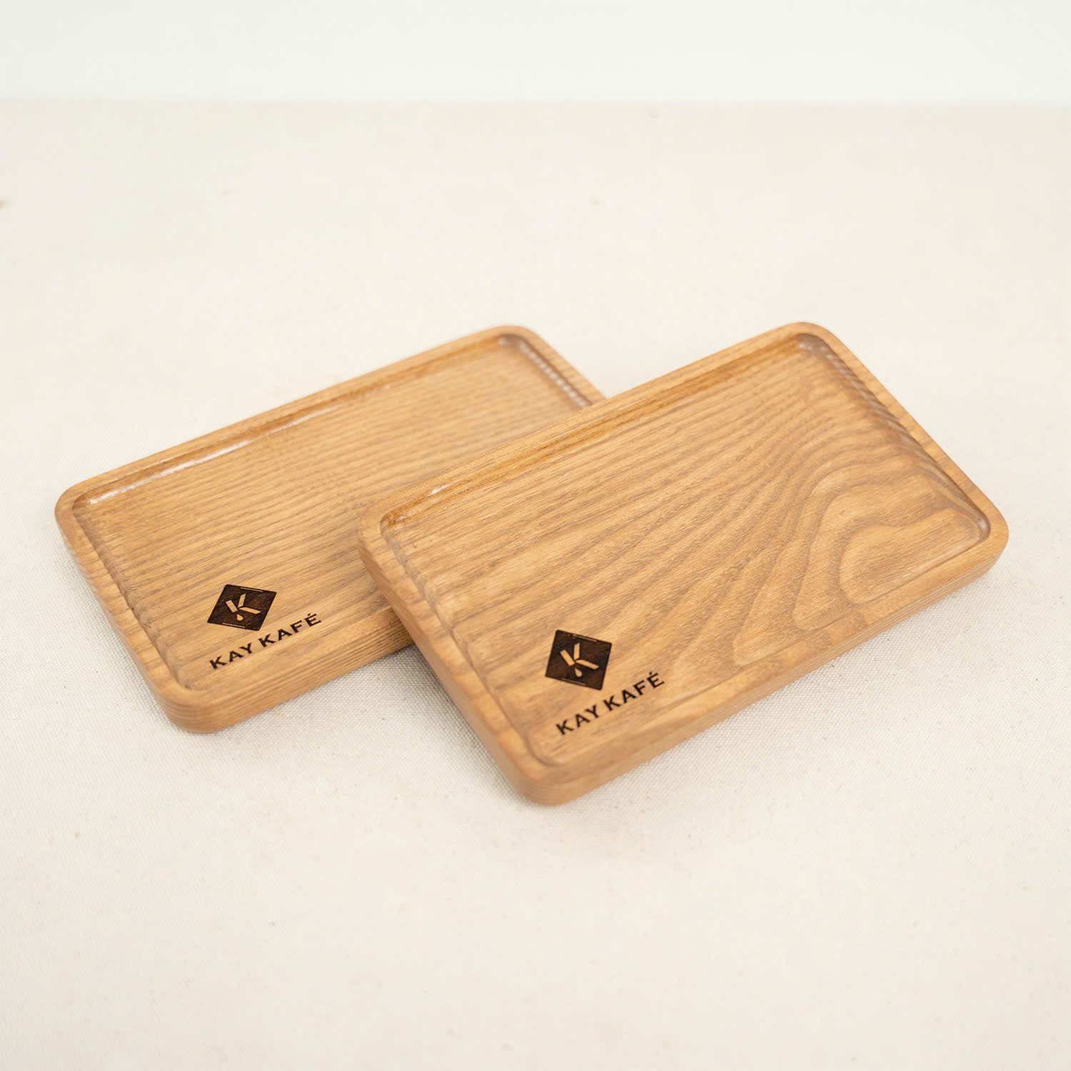 Khay Gỗ Đựng Ly Cà Phê Chữ Nhật Bo Góc Khắc Logo Cho Quán Cafe, Nhà Hàng