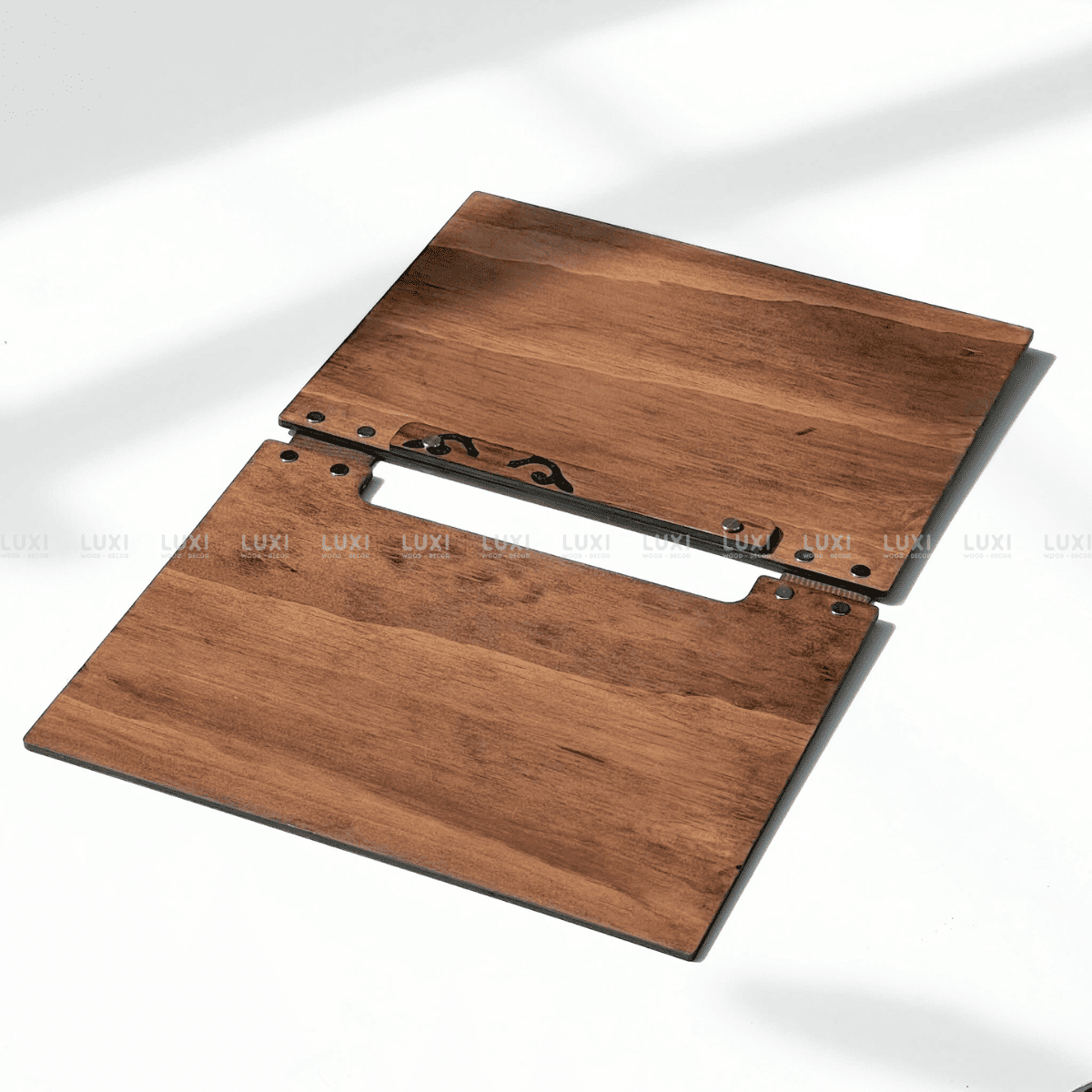 MENU GỖ SIZE A4 ĐÍNH DA BÒ THẬT BANGLADESH - LUXI DECOR.