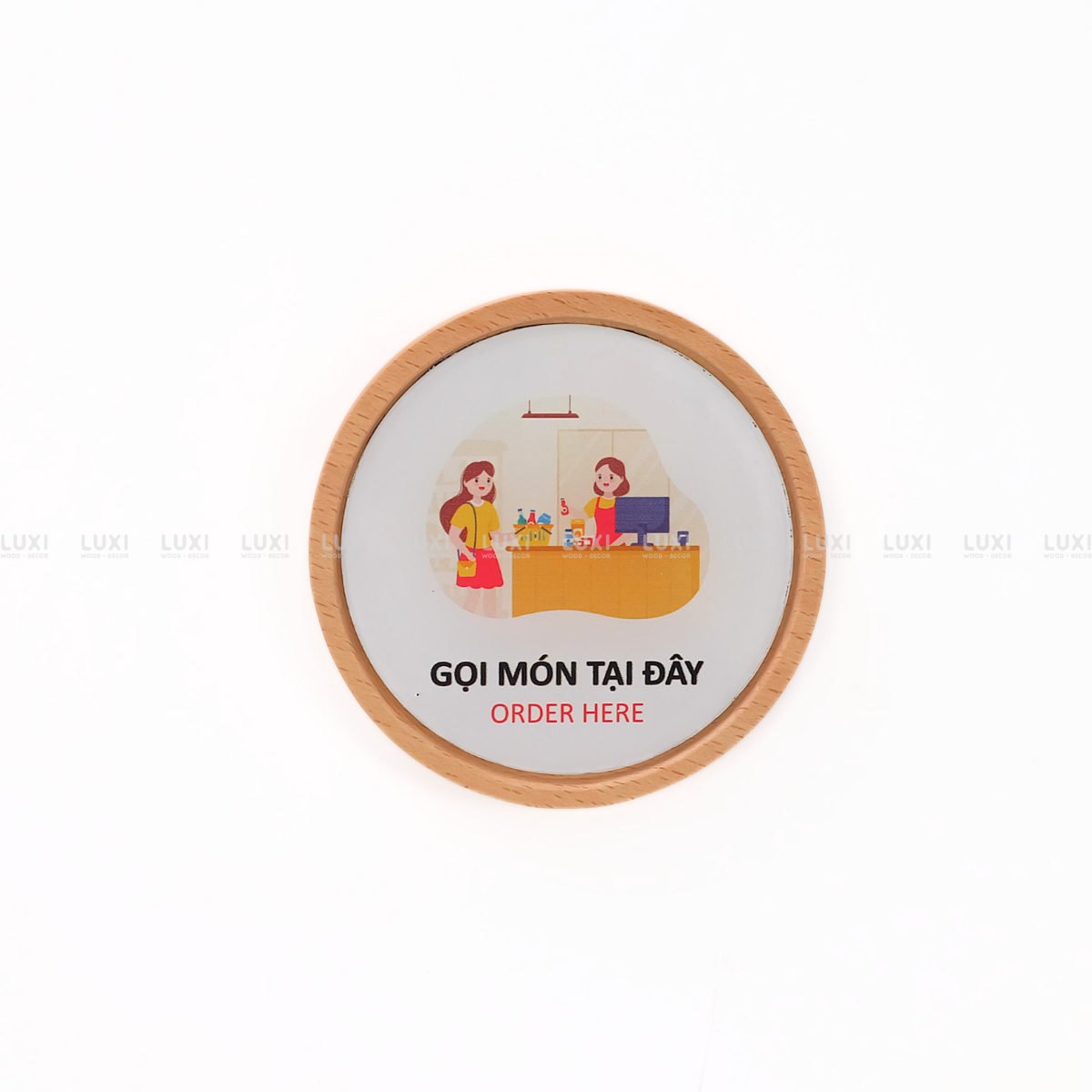 BẢNG GỖ ''ORDER HERE'' - LUXI DECOR