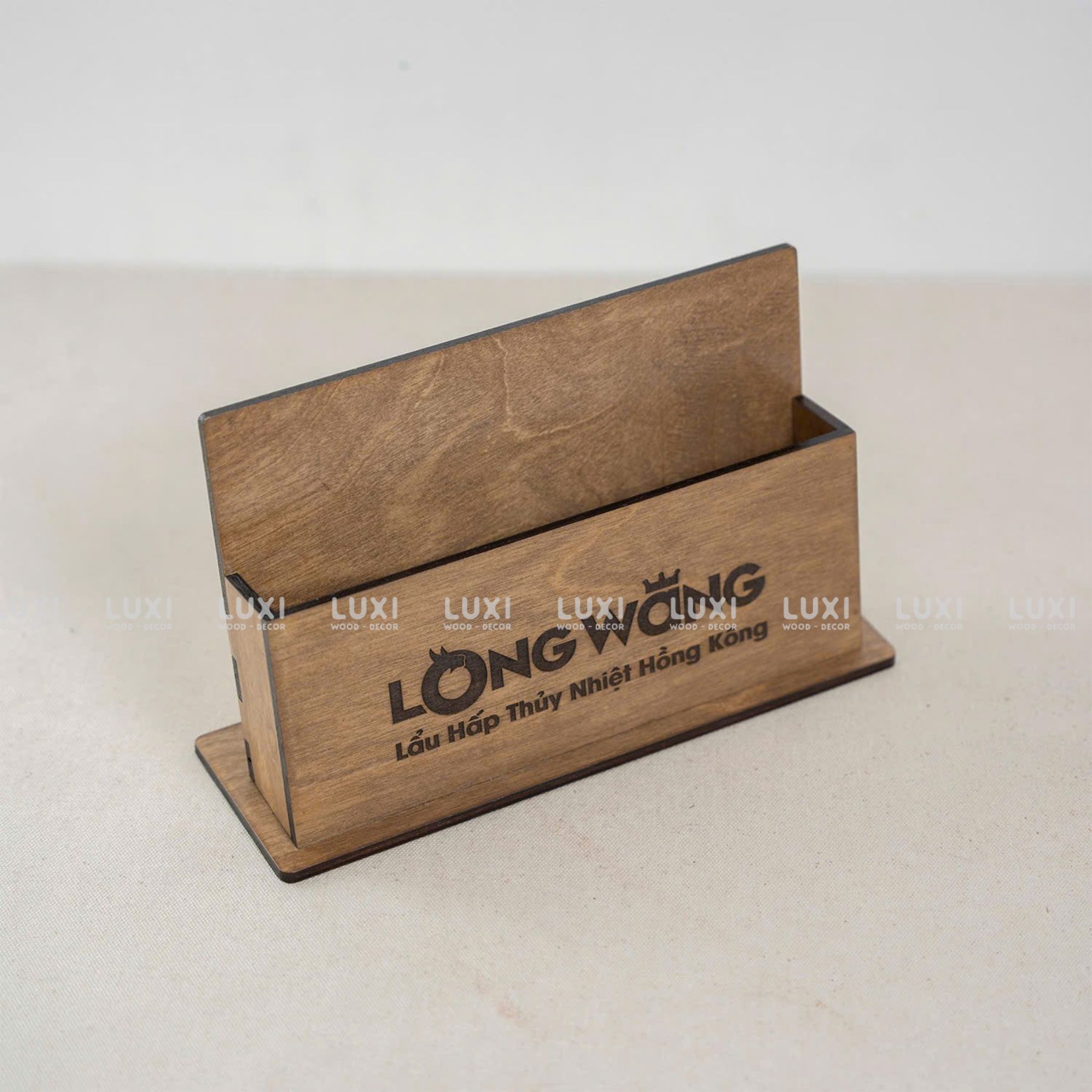 KỆ ĐỰNG GIẤY ĐỂ BÀN - KHẮC LOGO THEO YÊU CẦU - LUXI DECOR