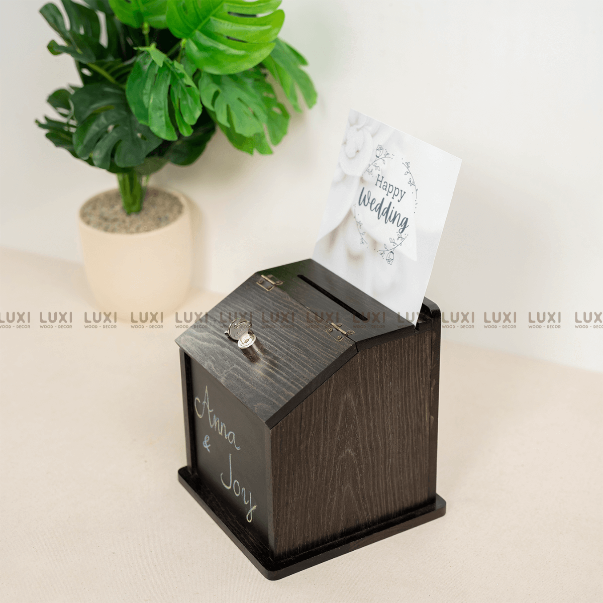 HỘP/THÙNG MỪNG CƯỚI BẰNG GỖ PHONG CÁCH CỔ ĐIỂN, SANG TRỌNG - LUXI DECOR