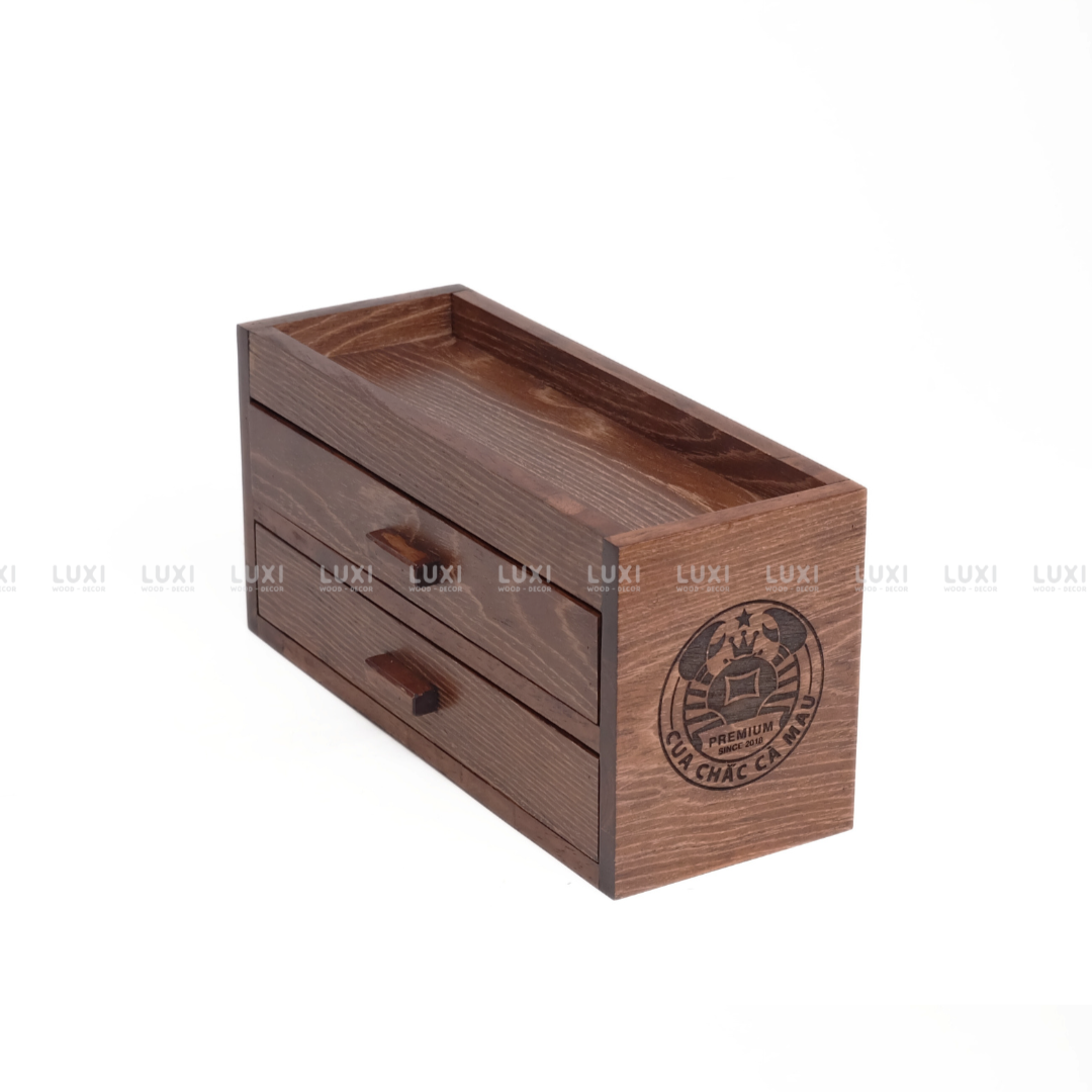 HỘP ĐŨA ĐA NĂNG 2 NGĂN KÉO - LUXI DECOR