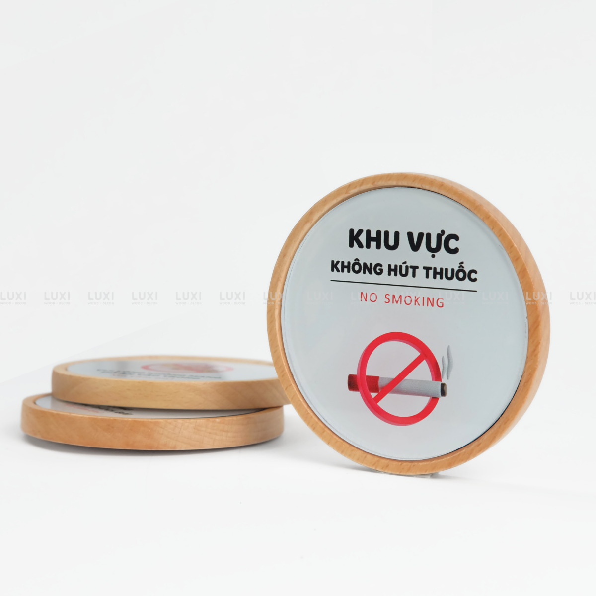 BẢNG GỖ " CẤM HÚT THUỐC" - LUXI DECOR