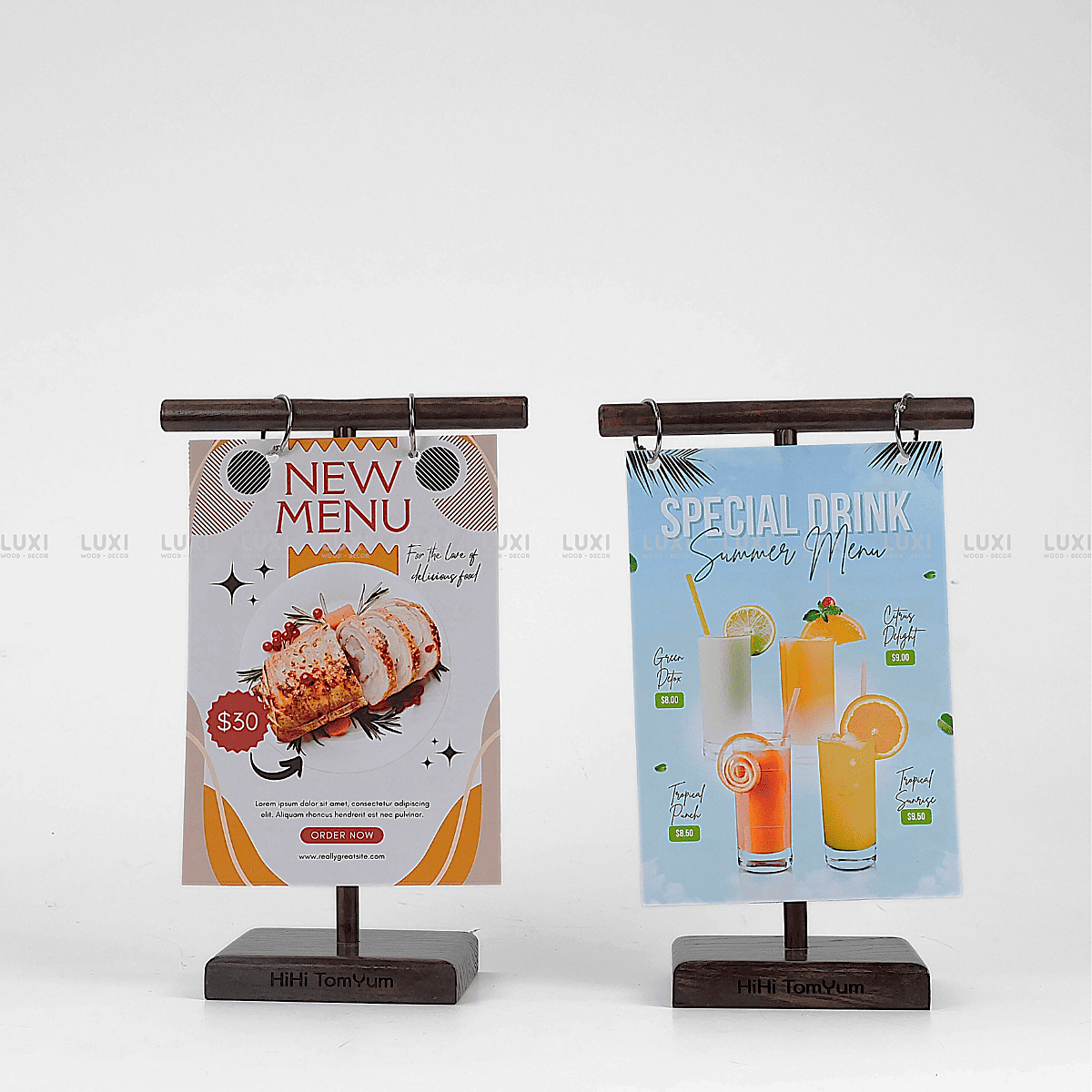 GIÁ TREO MENU CHỮ T - LUXI DECOR