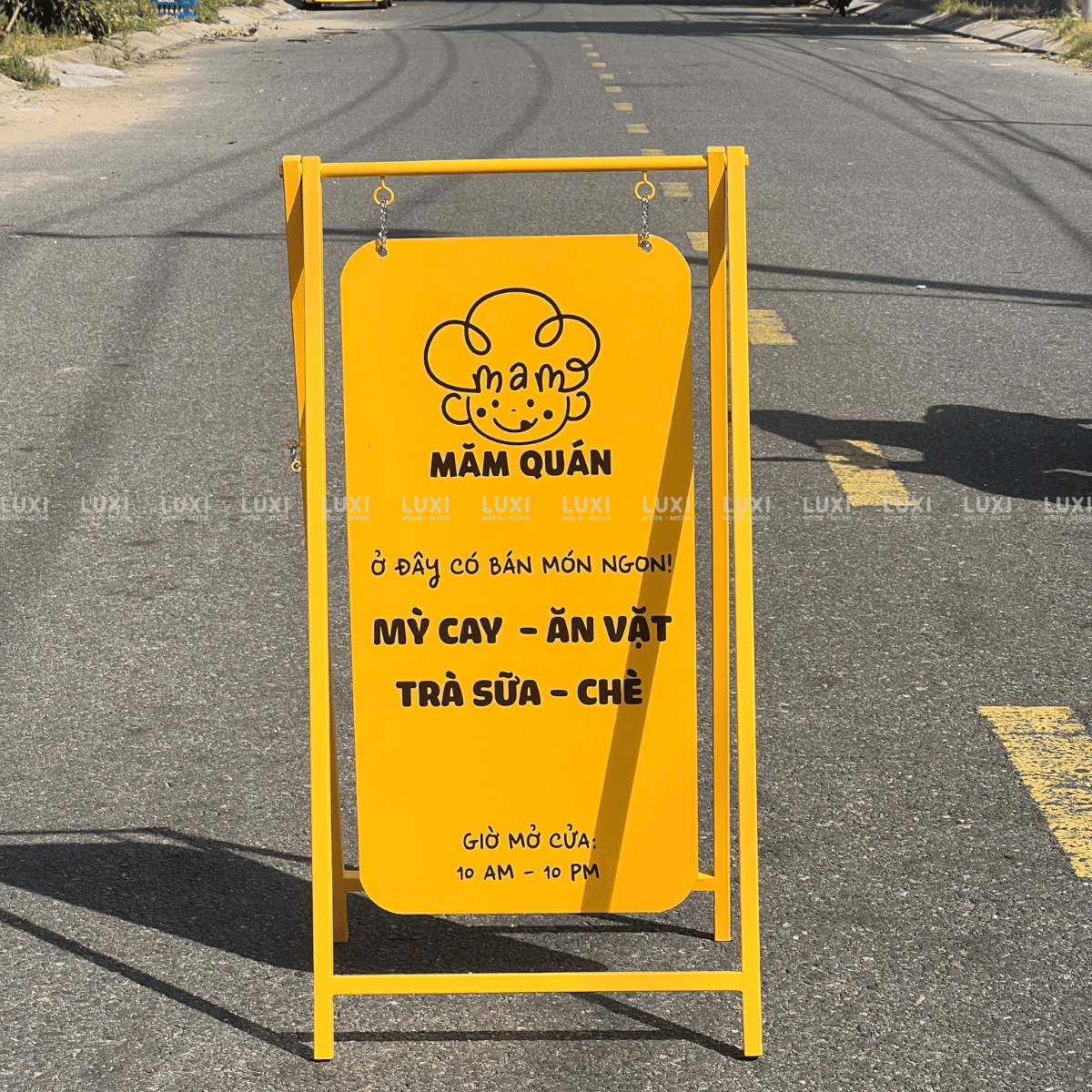 STANDEE SẮT CHỮ A TREO DECOR NHÀ HÀNG, QUÁN CÀ PHÊ - LUXI DECOR